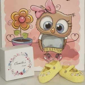 Hand made yellow croche many janes